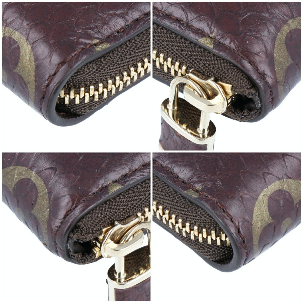 Louis Vuitton Python Case Brown Exotic Wallet Zip… - image 5